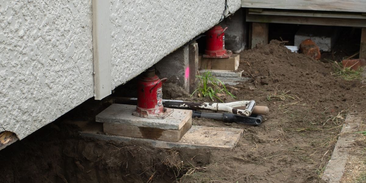 jarbuilders_living-in-house-during-relevelling.jpg Jack and pack re-levelling work being carried out under a Christchurch home